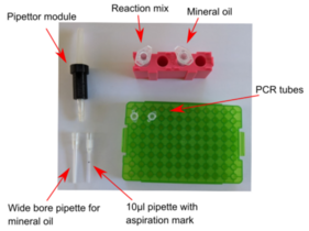 Affordable pipetting tools for decentralized TaqMan probe PCR